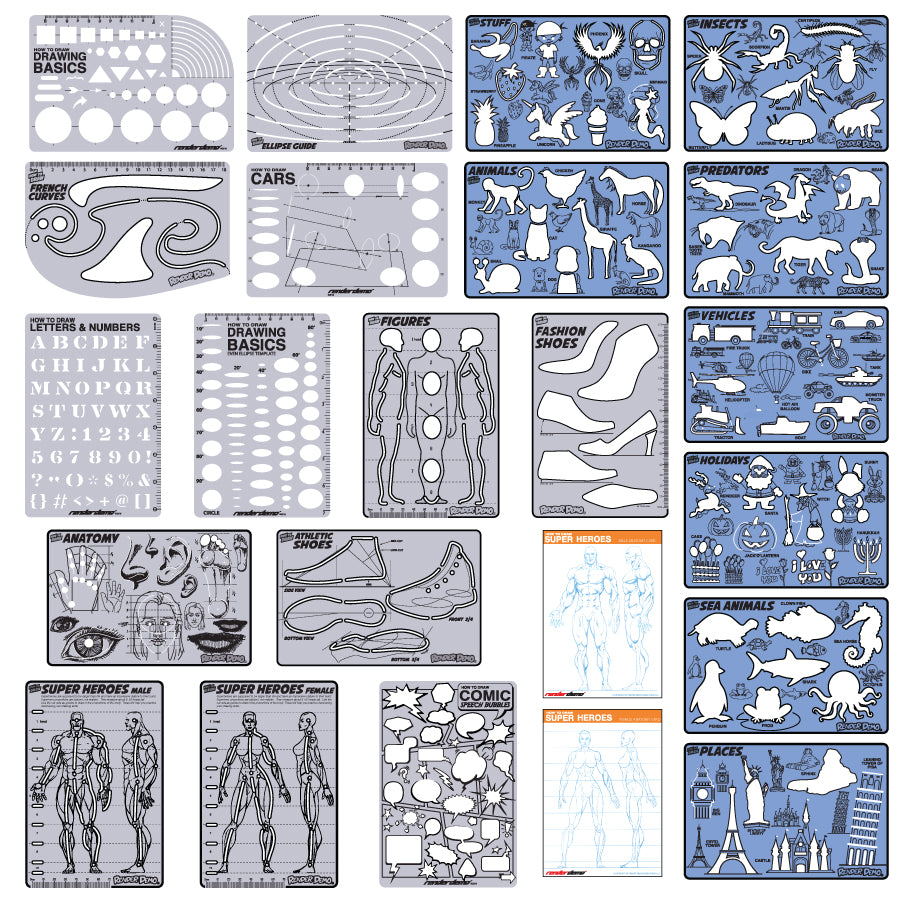 23pc STENCIL SET