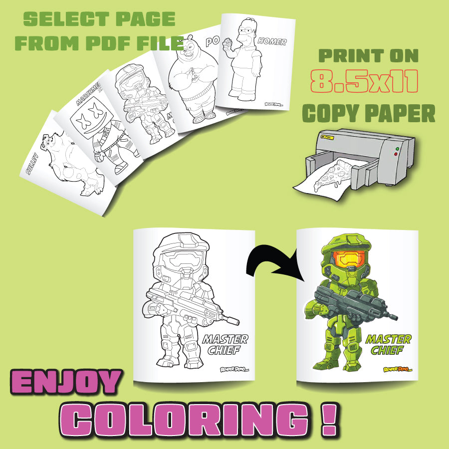 How to Draw COLORING BOOK (PDF download)